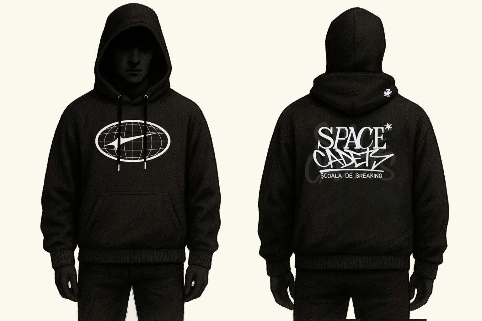 Space Cadets Black Hoodie